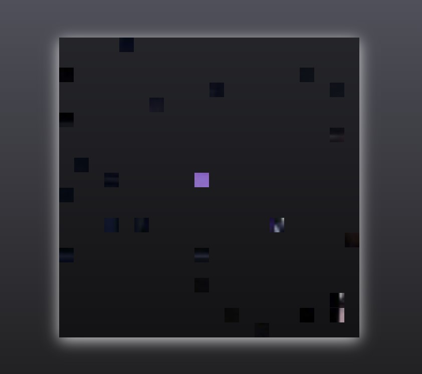 Icon fragmented in multiple tiles, with only some shown